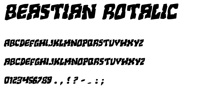 Beastian Rotalic font